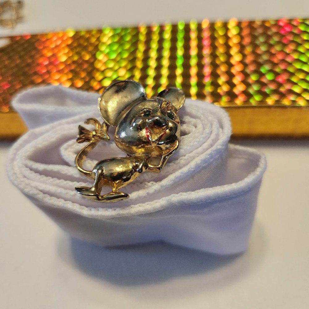 GERRY'S SIGNATURE 1970'S VINTAGE MOUSE BROOCH/PIN